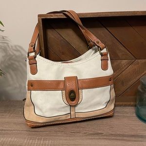 BOC Born Concept Vandenberg Shopper in Tan and White
